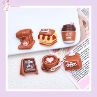 Mini coffee shop charm Set, beautiful brown resin coffee charm for DIY decoration - Charm Lumi