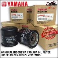 ORIGINAL INDONESIA YAMAHA R25 R1 R6 XJ6 MT 07 09 25 OIL FILTER PENAPIS MINYAK HITAM MOTOR R25 OIL FI