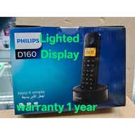 Philips D160 Cordless Phone with Illuminated Display – Clear Calls & Easy Use