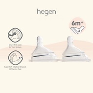 Hegen baby bottle teat 3 pacifier fast flow 6m+ (2-pack)