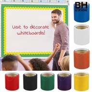 【BH】1 Roll Classroom Bulletin Board Border Stickers Colored Wavy Edge Bulletin Board Border Decorati
