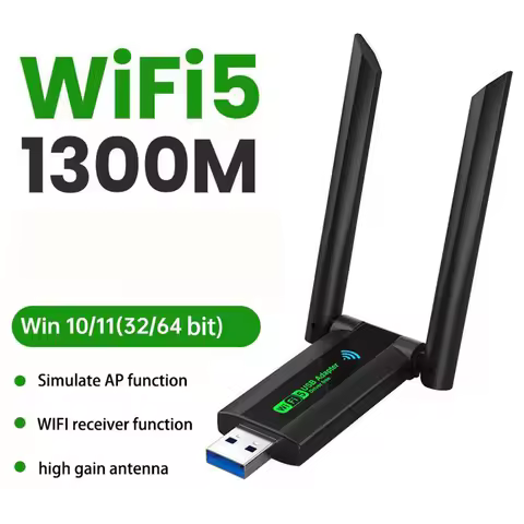1200Mbps USB Wireless AC1200 Wlan USB3.0 Wifi Lan Adapter Dongle Dual Band 802.11ac With Antenna RTL