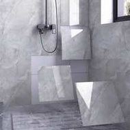 8pcs 11.81in*11.81in 0.7㎡ Smooth Marble Pattern Ceramic Tile Wallpaper, Waterproof Moisture-Proof Wa