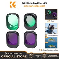 K&F CONCEPT DJI Mini-4 Pro ตัวกรอง 4 ใน 1 ชุด（CPL+UV+ND8+ND16）