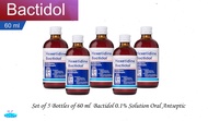 Authentic BACTIDOL 0.1% Solution Oral Antiseptic Set of 5 Bottles ( 60 ml )