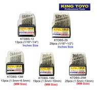 High Speed Steel Drill Bit Set (KING TOYO) - HSS Drill Bit Set (Inches & Metric)