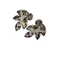 復古 WEISS 1950年代 夾式耳環 Black Diamond 系列 簽名 禮物推薦