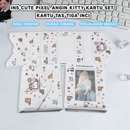 Kpop Aesthetic Keychain Motif 40P Cute Photo Tetris Kitty