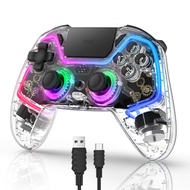 IINE Bastet Wireless Transparent Controller for PS4/Switch/PC/Android/iOs with Touchpad Hall Effect 