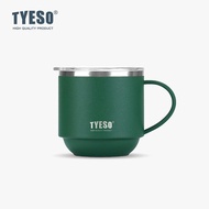 TYESO STACK แก้วน้ำสแตนเลส ขนาด 330 มล. มีหูจับ มีฝาปิด วางซ้อนกันได้ เก็บอุณหภูมิได้ทั้งร้อนและเย็น