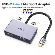 USB Type C to HDMI+VGA and USB 3.0 conversion cable, PD 100W JASOZ T-H107