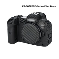 Kiwifotos ฟิล์มกันรอยสำหรับกล้อง3M สีดำฟิล์มกันรอยสำหรับ Canon EOS R5เงากล้องสีดำสติ๊กเกอร์ตกแต่งอุปกรณ์ป้องกันฝาครอบฟิล์มสำหรับแคนนอน R5กล้องคาร์บอนไฟเบอร์สีดำ