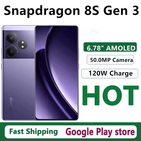 Original Realme GT Neo 6 Mobile Phone Snapdragon 8S Gen 3 Android 14.0 OTA 6.78 AMOLED 120HZ 120W Ch