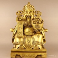 Housewarming Gift Statue Ornament God of Wealth Worship Wealth-Attracting Store Brass Home Company G
