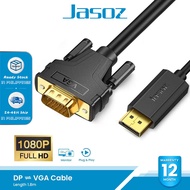 Jasoz DP Displayport Male to VGA Male Cable DP to VGA Cable 1080p Display Port Male to VGA Male Cabl