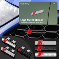 3D Metal Car S LINE Emblem Sticker Badge Decal Decoration For Audi Sline S6 S7 SQ5 SQ7 A3 A4 A5 A6 A