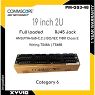 Original Commscope 48 port 2U Patch Panel cat 6 AMP NETCONNECT GS3 U/UTP Copper 2U Patch Panel