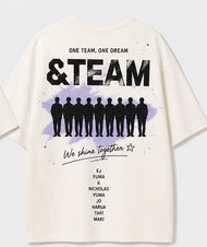 &Team Tour Merch T Shirt Milk Silk DTF Print Back Member Silhouette Graphic Tee Fan Support Outfit C