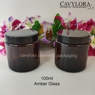 100g Amber Glass Jar / Bekas Scrub / Lilin