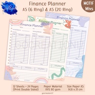 A5 Motif Binder Finance Plan Paper Planner Book