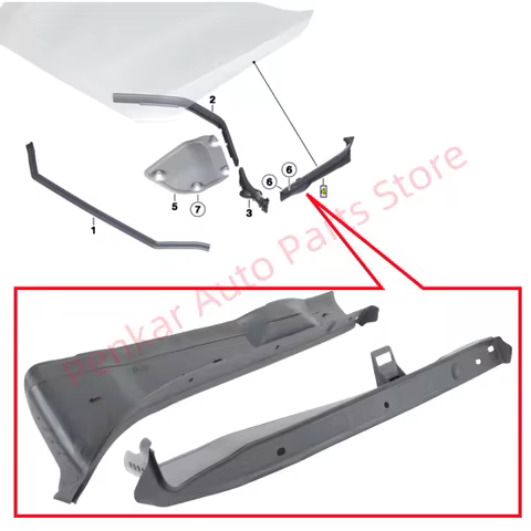 Engine Hood Sealing Side Panel 51767269997 51767269998 For BMW For BMW F20 F21 116 118 120 125 M135 
