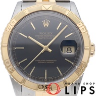 勞力士 Datejust Jubilee Thunderbird 男士腕錶 16263(T)，包含原廠錶盒、保固卡和國際保固卡。 18K黃金/不鏽鋼男士腕錶，黑色錶盤，拋光處理，1996年款，成色極佳