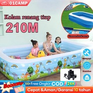 [ lowest price] jumbo children's swimming pool 3.1 meters 3 Rings Thick rubber inflatable swimming p