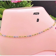 Korean Gold Anklet Cop 916 Korean Gold Anklet Bangkok Gold Anklet