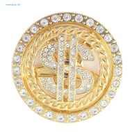 (Lovelycat) Rotary Rhinestone Dollar Sign Spinner Stress Relief Key Pendant Phone Case Decor