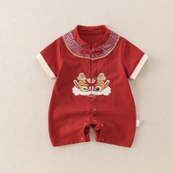 Baby's Hundred Day Clothes Newborn Full Moon Baby Clothes Male Hundred Days Thin Style Chinese Style