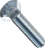 Class 8.8 Steel Hex Bolt, Zinc Plated Finish, Hex Head, External Hex Drive, Meets ASME B18.2.3M/ISO 4014, 10mm Length, Fully Threaded, M6-1 Metric Coarse Threads (Pack of 100)