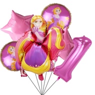 6pcs Tangled Rapunzel Princess Foil Number Balloon Happy Birthday Party Supplies Decoratio Baby Show