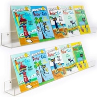 Punch-Free Children's Wall-Mounted Bookshelf Wall-Mounted Acrylic Shelf Book Wall-Mounted Cosmetics Wall Storage Partition