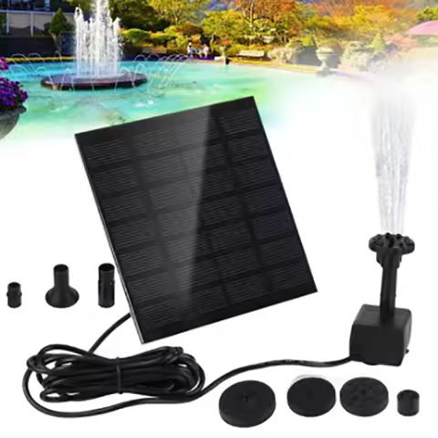 1 Piece Set Solar Fountain Water Pump DIY Kit, With Water Pump And 3 Sprinklers, Outdoor Water Pump 