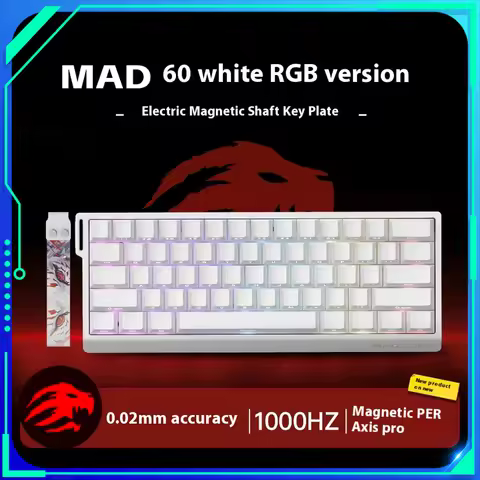 Madcatz Mad60 Mad68 HE Mechanical Keyboard Magnetic Switch Wired Keyboard Rgb Rapid Trigger Madlions