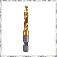 [I O J E] M6x1mm Hex Shank Titanium Plated HSS Screw Thread Metric Tap Drill Bits Screw Machine Comp