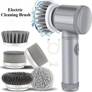 Electric Spin Scrubber Cordless Spin Scrubber with 5 Replaceable Brush Heads and Adjustable Extensio