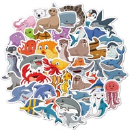 50Pcs/Set ❉ Sea Animals Series 02 Mini Kids Rewards Stickers ❉ DIY Fashion Waterproof Doodle Decals 