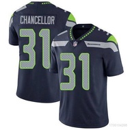 MY Seattle Seahawks NFL Football Jersey No.31 CHANCELLOR Tshirt Tops Legend Jersey Loose Sport Tee Unisex YM