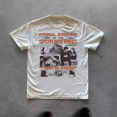 90s Retro T-shirt, Eternal Sunshine of Beautiful Soul, Movie T-shirt, Summer New Casual Suitable for