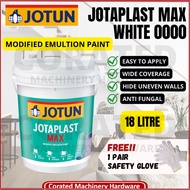 [CORATED] Jotun Jotaplast Max 0000 (White) Cat Dalam 18 Liter *FREE 1 PAIR HAND GLOVE*