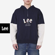 LEE เสื้อฮู้ดดี้แบบสวมผู้ชาย คอลเลคชั่น Lee x Akid From Yesterday ทรง Loose รุ่น LE F225MHODN05