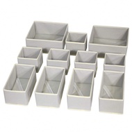 1/3/6/9/12 Packs Simple Style Foldable Cloth Storage Box Closet Dresser Drawer Divider Organizer Bas
