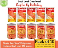 1023 Beef Loaf Overload 5 cans 150g Fiesta Beefloaf and 5 cans 150g Holiday Beefloaf