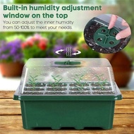 Seed Starter Tray Box Plant Seedling Pots Gardening Sowing Tray Tools Hydroponics Growing System Indoors 12 Cells Hole 1PC