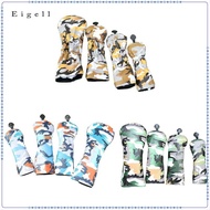 Eigell 4 Unids  PU leather Golf Hybrid  Club Headcover Set with Interchangeable  5 7
