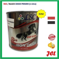 1L LSC IRON OXIDE PRIMER METAL UNDERCOAT ANTI-RUST IRON STEEL PAINT [RED / BLACK] *Ready Stock*