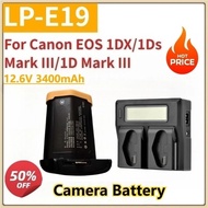 New Camera Battery LP-E19 LP-E4N 12.6V 3400mAh with LCD Charger Fast Charger for Canon EOS 1DX/1Ds M