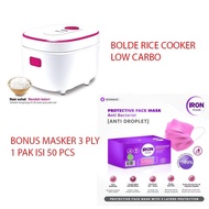 Bolde Supercok Rice Cooker Low Carbo Stainles Bonus Masker Bolde 3 Ply