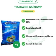 Tiadazeb 65/20WP 1 KG Fungisida Mankozeb Karbendazim Kontak dan Sistemik Bersifat Protektif dan Kura